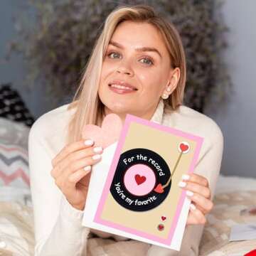 Anniversary Card to Husband, Wife – Pop Up For The Record Player Valentines Day Cards for Him, Her – Romantic Birthday Card for Boyfriend, Girlfriend, Men, Women - Cute Wedding Card for Partner