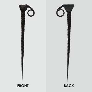GLAM21USA 42 Inch Braided Clip in Ponytail Extensions