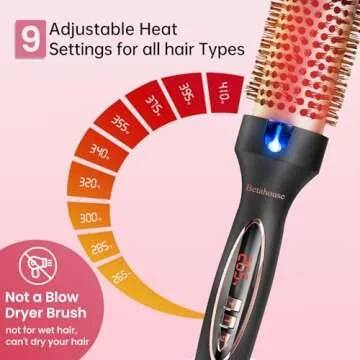 Betahouse Thermal Brush Curling Iron Brush - 1.5 Inch Heated Wand for Effortless Blowout Styling