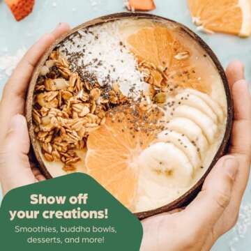 Jumbo Coconut Bowl with Serving Utensils – Eco-Friendly Design