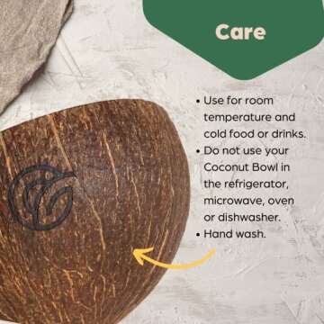 Jumbo Coconut Bowl with Serving Utensils – Eco-Friendly Design