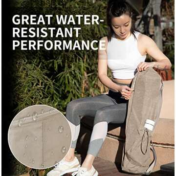 EnjoyActive Yoga Mat Bag | Premium, Waterproof, Multi Pockets, Adjustable Strap | 1/4 1/3-Inch Thick Yoga Mat Carrier | Perfect Yoga Bag to Gym Class Beach Park Travel for Women & Men