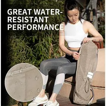 EnjoyActive Yoga Mat Bag | Premium, Waterproof, Multi Pockets, Adjustable Strap | 1/4 1/3-Inch Thick Yoga Mat Carrier | Perfect Yoga Bag to Gym Class Beach Park Travel for Women & Men