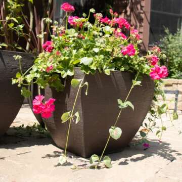 Stylish Tusco 16-Inch Modern Square Planter for Home Decor