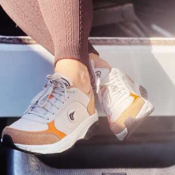 Therafit Whitney Women's Athletic Walking Sneaker - for Plantar Fasciitis/Foot Pain Beige / 8.5