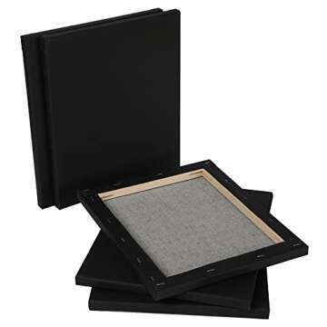 Zingarts Black Canvas 16x20 - Perfect for Painting