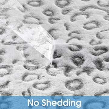 HOMEIDEAS Fleece Flannel Printed Blanket Twin Size, 50X60 Inches Soft Lightweight Microfiber Throw Blanket for Couch/Sofa/Bed for All Season, Leopard/Cheetah, Grey