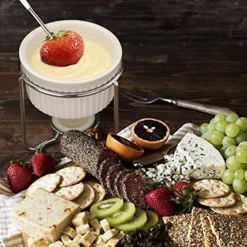 Hiware Ceramic Butter Warmers Set - Ideal for Seafood and Fondue