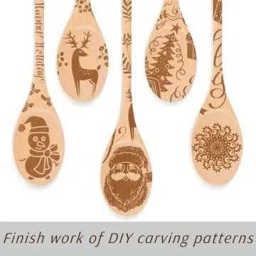 HANSGO 3PCS 12 Inch Long Wooden Spoons, Long Handle Wooden Cooking Mixing Oval Spoons Tasting Spoons Large Cooking Spoons