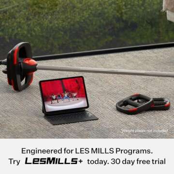 Les Mills™ SMARTBAR™ Exercise Barbell for Total Body Workouts, For Use With Free Weights, Home Gym Equipment - Weight Plates Sold Separately