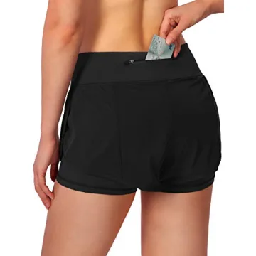 Comfortable Women's 2 in 1 Running Shorts with Pockets