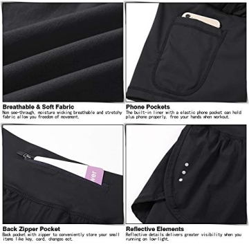 Comfortable Women's 2 in 1 Running Shorts with Pockets