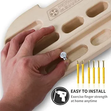 POWER GUIDANCE Wooden Hangboard for Grip Strength Training