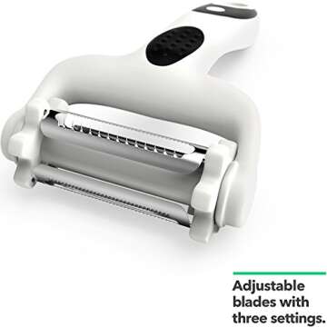 Vremi 3 in 1 Julienne Vegetable Peeler - Citrus Fruit Peeler for Orange Lemon Cocktails - Carrot and Potato Peeler with Rotating Serrated Straight and Julienne Stainless Steel Slicer Blades - Black