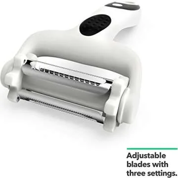 Vremi 3 in 1 Julienne Vegetable Peeler - Citrus Fruit Peeler for Orange Lemon Cocktails - Carrot and Potato Peeler with Rotating Serrated Straight and Julienne Stainless Steel Slicer Blades - Black