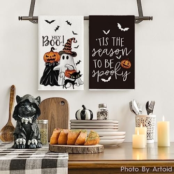 Artoid Mode Halloween Kitchen Towels Colorful Seasonal Set