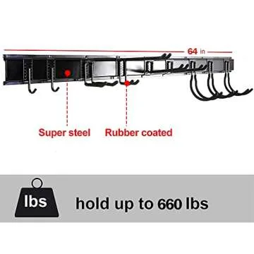 Ultrawall 13 PCS Tool Storage Rack, 64 Inches Adjustable Garage Organization Wall Mounted Storage Sy...