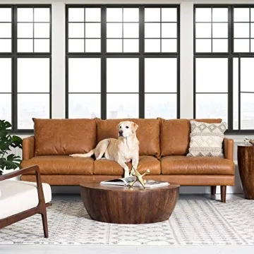 POLY & BARK Girona 88-Inch Leather Couch – Full Grain