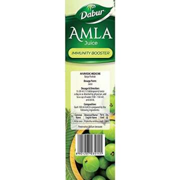 Dabur Amla Juice - Rich Sources of Vitamin C - 100% Ayurvedic Health Juice - 1Ltr