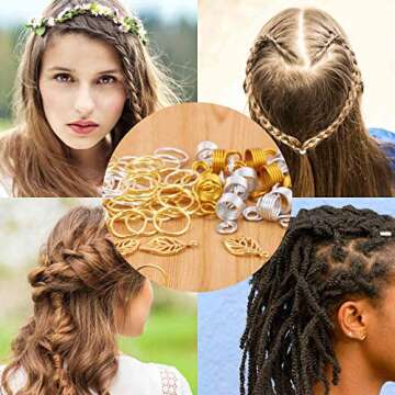 200 Pcs Loc Hair Jewelry for Women - Stylish Hair Charms