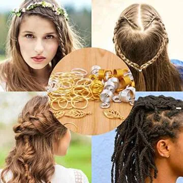 200 Pcs Loc Hair Jewelry for Women - Stylish Hair Charms