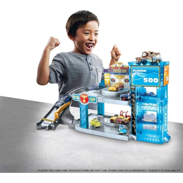 Mattel Disney Cars Playset with Lightning McQueen & Elevator