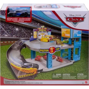 Mattel Disney Cars Playset with Lightning McQueen & Elevator