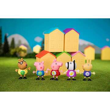 Peppa Pig Mystery House Figure Collection (6-Pack) - Each House has a Surprise Toy Action Figure Character Inside - Great Gift, Easter BasketStuffer & Party Favor for Kids - Ages 2+