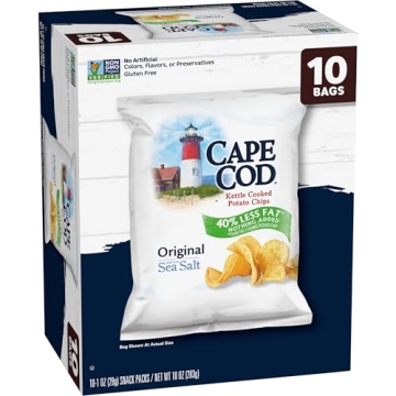 Cape Cod Less Fat Original Kettle Chips, 10 Count