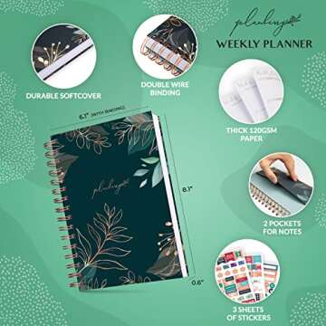 PLANBERRY Weekly Planner – Undated Life Organizer & Budget Planner – Time Management, Goal Setti...