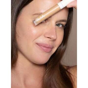 ILIA - True Skin Serum Concealer | Non-Comedogenic, Cruelty-Free, Vegan, Safe For Sensitive Skin, Reduces Appearance of Dark Circles + Blemishes (Kava SC3, 0.16 oz | 5 ml)