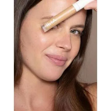 ILIA - True Skin Serum Concealer | Non-Comedogenic, Cruelty-Free, Vegan, Safe For Sensitive Skin, Reduces Appearance of Dark Circles + Blemishes (Kava SC3, 0.16 oz | 5 ml)