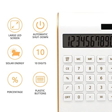 Solar-Powered Desktop Calculator with 12-Digit Display