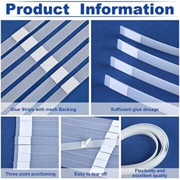 Outus 50 Pcs Glue Strips for Book Binding and Repairs