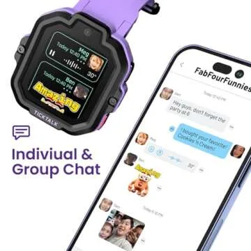 TickTalk5 LTE Kids Smart Watch with GPS Tracker, Phone Watch, Advanced Parental Controls, Video & Voice Calls, Text, School Mode, Free Music, SOS & 911, Safety Alerts, Pre-Installed SIM