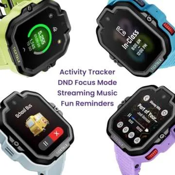 TickTalk5 LTE Kids Smart Watch with GPS Tracker, Phone Watch, Advanced Parental Controls, Video & Voice Calls, Text, School Mode, Free Music, SOS & 911, Safety Alerts, Pre-Installed SIM
