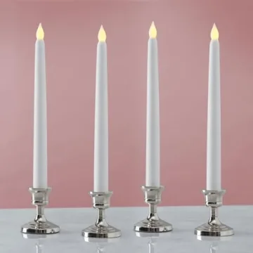 LampLust Flameless Taper Candle Set - Elegant & Effortless Lighting