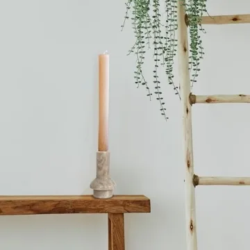 Elegant Bloomingville Marble Candle Holder for Taper Candles