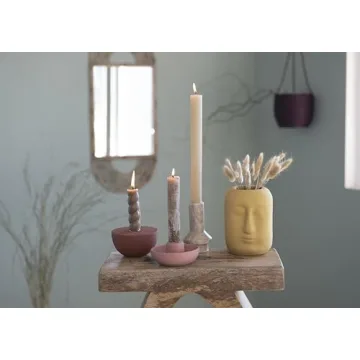 Elegant Bloomingville Marble Candle Holder for Taper Candles