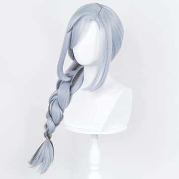 LABEAUTÉ Silver Long Cosplay Wig - Anime Inspired Style for Themed Events
