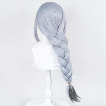 LABEAUTÉ Silver Long Cosplay Wig for Anime Costumes