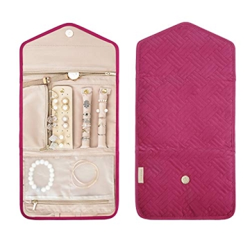 BAGSMART Travel Jewellery Organiser Compact Tangle-Free Storage
