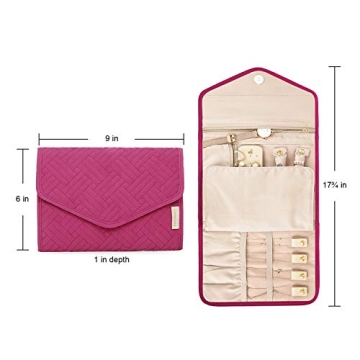 BAGSMART Travel Jewellery Organiser Compact Tangle-Free Storage