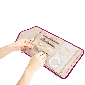 BAGSMART Travel Jewellery Organiser Compact Tangle-Free Storage