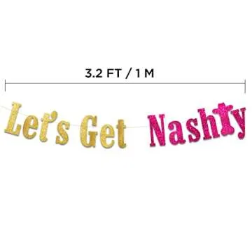 Nashville Bachelorette Party Glitter Banner – Western Cowgirl and Cowboy Bachelorette Party Decorations, Favors and Supplies