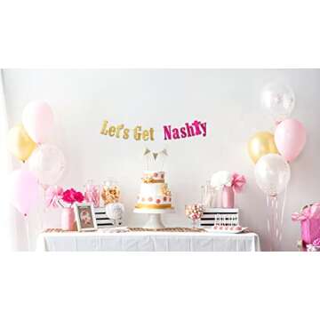 Nashville Bachelorette Party Glitter Banner – Western Cowgirl and Cowboy Bachelorette Party Decorations, Favors and Supplies