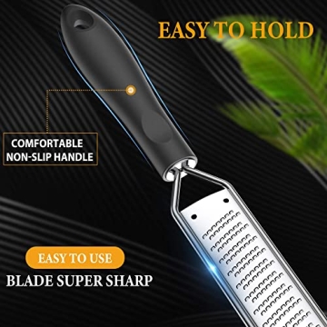 Lemon Zester & Heavy Duty Cheese Grater for Cooking