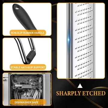Lemon Zester & Heavy Duty Cheese Grater for Cooking