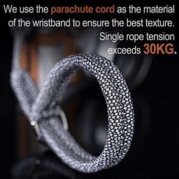 Qiang Ni Camera Wrist Strap - Paracord High-end Camera Hand Strap Wrist Lanyard for DSLR or Mirrorless Camera