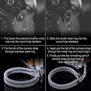 Qiang Ni Camera Wrist Strap - Paracord High-end Camera Hand Strap Wrist Lanyard for DSLR or Mirrorless Camera
